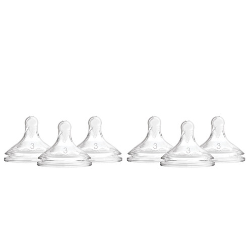 Dr. Brown's Options+ Wide-neck Baby Bottle Nipple - Level 3, Medium-fast Flow - 6pk - 6m+