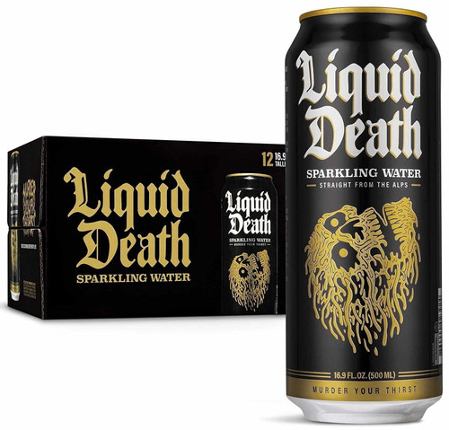 Liquid Death Sparkling Water, 16.9 Fl Oz, 12 Count