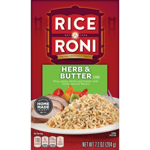 Rice-a-roni Rice & Pasta Mix, Herb & Butter, 7.2 Oz Box