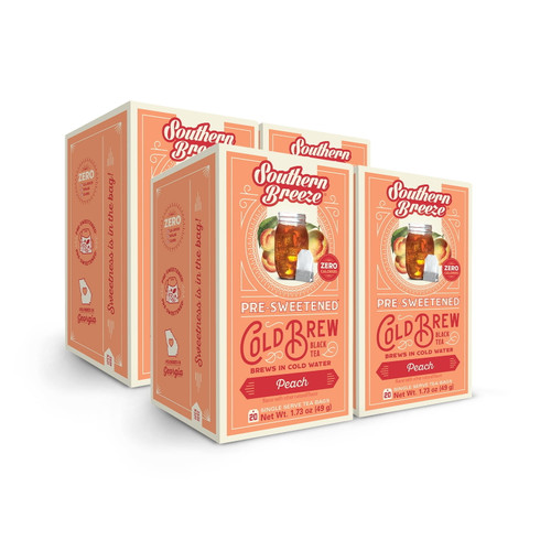 Southern Breeze Cold Brew Sweet Tea Peach 20ct - 4 Pack