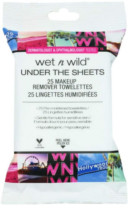 6 Pack - Wet N Wild Makeup Remover Towelettes, Makeup Remover Wipes 25 Ea