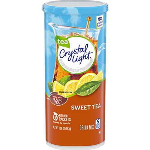 Crystal Light Sweet Tea Drink Mix, 12-quart 1.56-ounce Canister (pack Of 10)