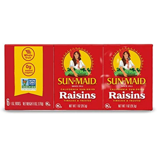Sun-maid Raisins 12 (1 Oz. Packs)– Multi-pack Of 2, 6 Ounce