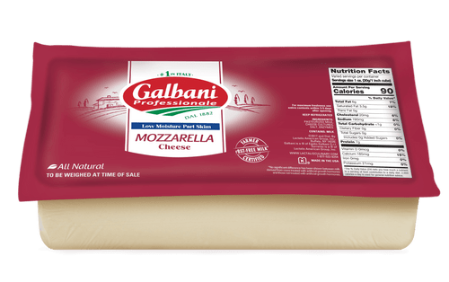 Galbani, Low Moisture Part Skim Mozzarella Cheese Block, 5 Lb, (8 Count)