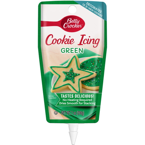 Betty Crocker Green Cookie Decorating Icing, Vanilla Flavor, 7 Ounce Pouch