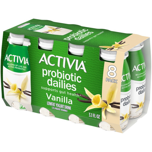 Activia Probiotic Dailies Vanilla Yogurt Drink, 3.1 Oz., 8 Count