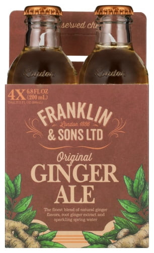 Franklin & Sons: Ginger Ale 4pk, 800 Ml Pack Of 6