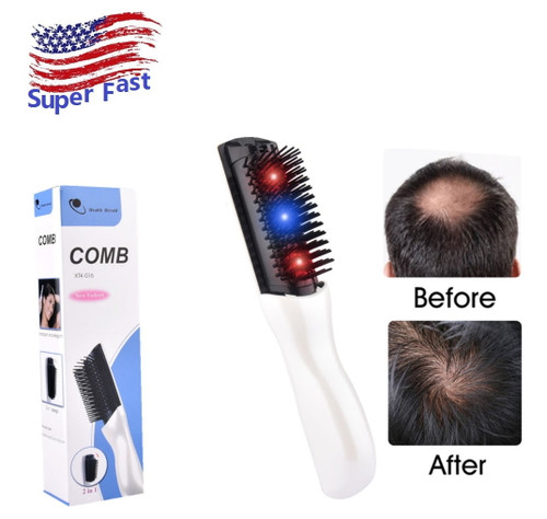 Laser Scalp Massage Comb, Electric Professional Hair Regrow Laser Massage Comb For Women And Man With Thinning Hair, White