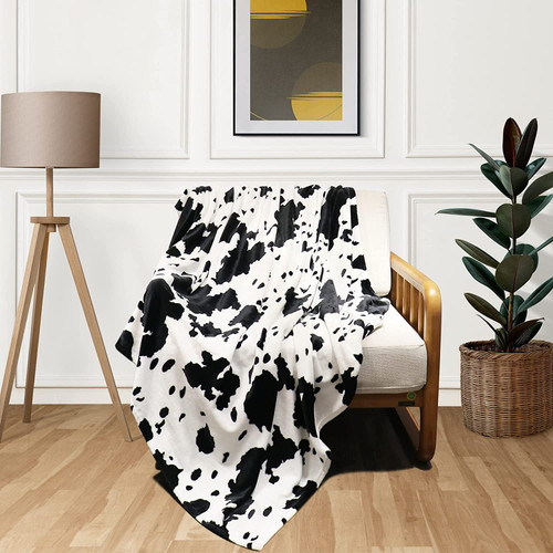 Kviceo Cow Print Blanket Soft Lightweight Cute Cow Baby Blanket Baby Seat Couch Sofa 50x60 Inch Cow Print Bedding Blankets Baby Kids Boys Girls Adults