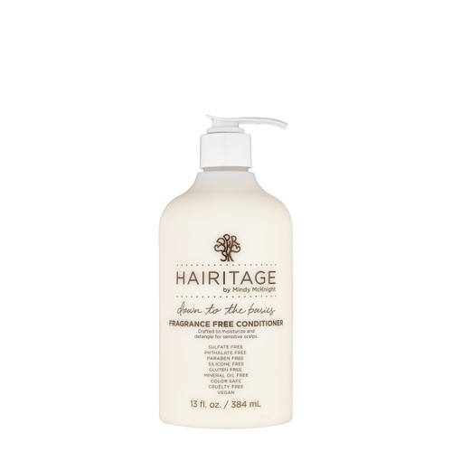 Hairitage Down To Basics Gentle Hair Conditioner With Vitamin E, Chamomile & Sunflower Seed Oil For Dry Hair | Fragrance Free | Hydrating Detangler | For All Hair Types | Vegan, Color Safe, 13 Oz