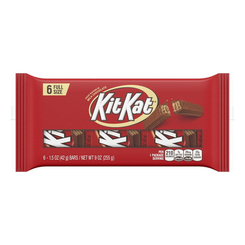 Kit Kat®, Milk Chocolate Wafer Candy, Individually Wrapped, 1.5 Oz, Bars (6 Count)