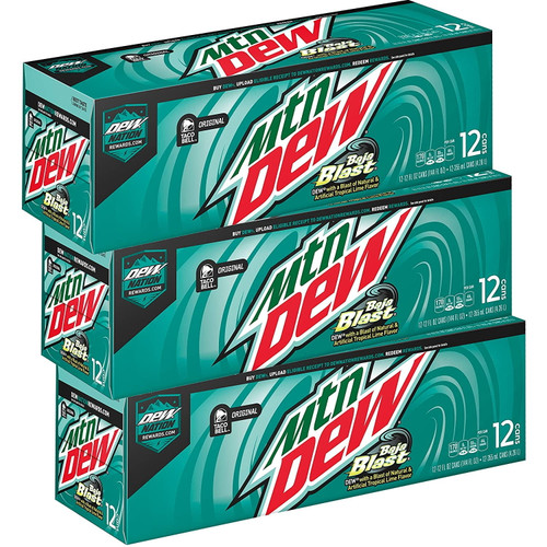 Mountain Dew Baja Blast, 12 Oz Cans (pack Of 36)