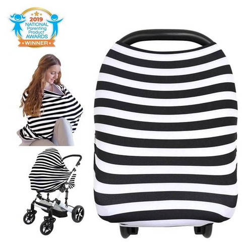 Keababies Baby Car Seat Cover, Multi-use Cover, Nursing Cover For Breastfeeding (bff Black)