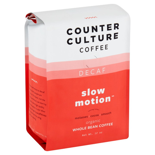 Counter Culture Coffee Decaf Slow Motion Organic Whole Bean Coffee, 12 Oz