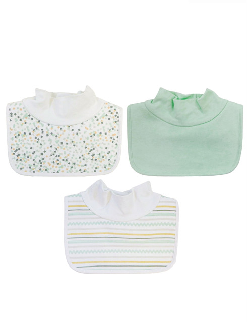 Parent’s Choice 3 Pack Print Mock-neck Bib Set