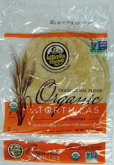 La Tortilla Factory Organic Traditional Flour Tortilla, 7.62 Ounce -- 10 Per Case.