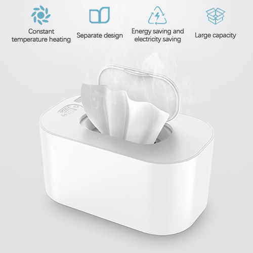 Large Capacity Diaper Wipe Warmer Constant Heat Silent 10w Container Heater Wipe Holder For Shor Gifts Home Use - White, 200x128mm -constant Temperature