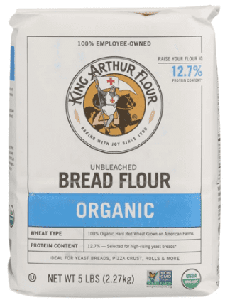 King Arthur Baking Company Organic Unbleached Bread Flour 5 Lbs Pack Of 3