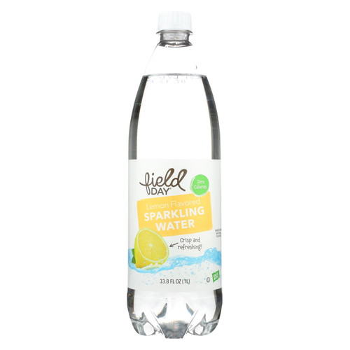 Field Day Lemon Flavored Sparkling Water - Sparkling Water - Case Of 12 - 33.8 Fl Oz.