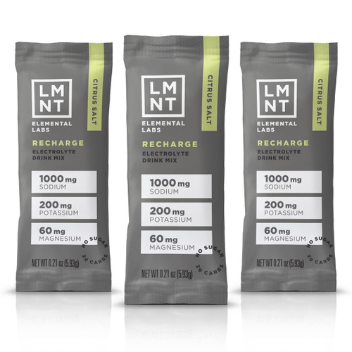 Lmnt Electrolyte Drink Mix | Hydration Powder | Keto & Paleo | No Sugar, No Artificial Ingredients | Citrus Salt | 30 Stick Packs