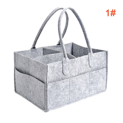 Home Baby Diaper Caddy Organizer Car Travel Bag Nursery Storage Bin Felt Basket For Infant