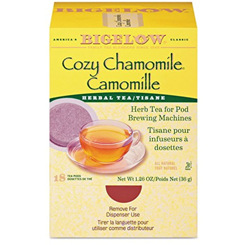 Bigelow Cozy Chamomile Herbal Tea Pods, 1.90 Oz, 18/box