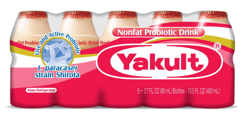 Yakult Fat-free Probiotic Drink, 2.7 Fl Oz, 5 Ct