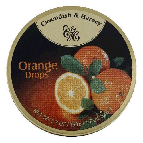 (12 Pack)cavendish & Harvey - Fruit Tin Orange, 5.3 Oz.