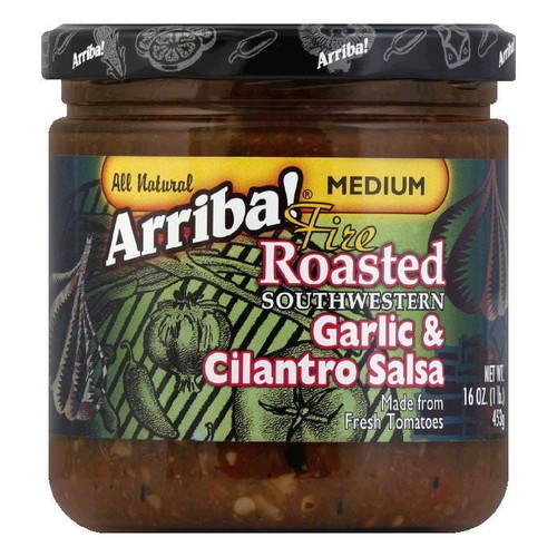 Arriba Riba Salsa Garlic & Cilantro, 16 Oz (pack Of 6)