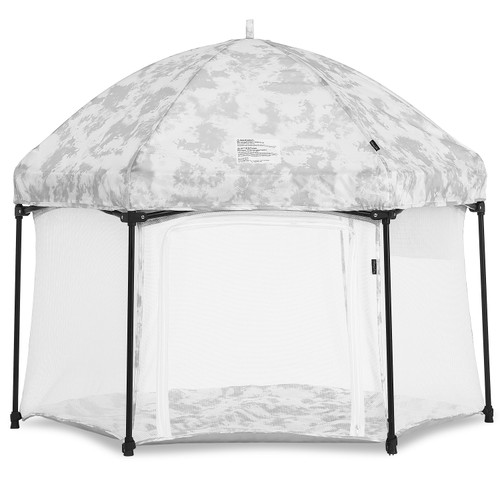 Dream On Me Onyx Baby Play Yard Set With Canopy, Storm Grey