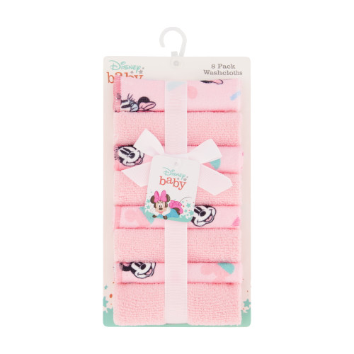 Disney Minnie Mouse 8 Pack Washcloth Set