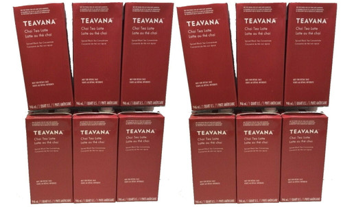 Starbuck's | Teavana Chai Tea Latte Concentrate - Spiced Black Tea, With A Blend Of Cinnamon, Ginger | (12) Boxes X 32 Fl Oz