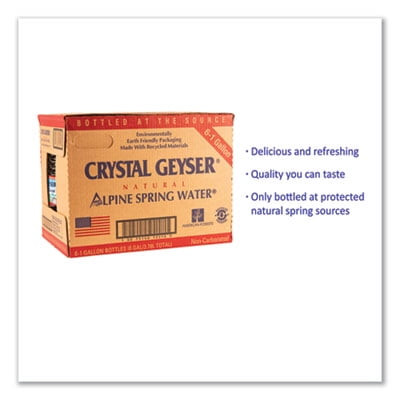1pc Crystal Geyser Alpine Spring Water, 1 Gal Bottle, 6/case (12514ct)d6