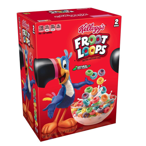 Product Of Kellogg's Froot Loops Cereal Assorted Flavor 43.6 Oz.