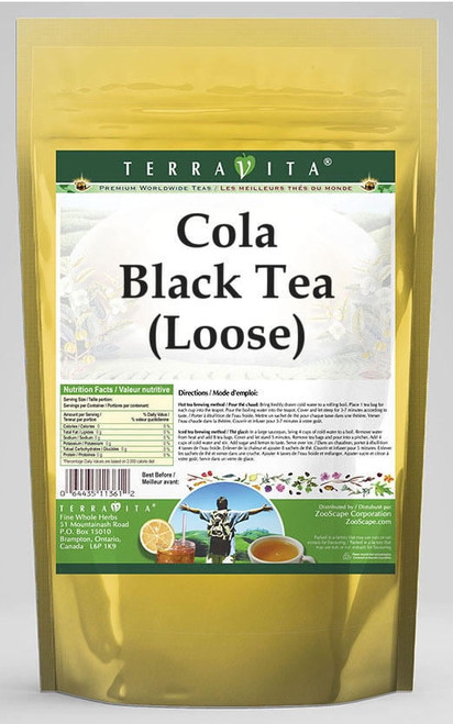 Terravita Cola Black Tea, (cola,loose Leaf Black Tea, 4 Oz, 1-pack, Zin: 531824)