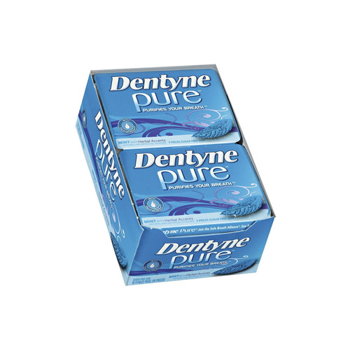Dentyne, Sugar Free Pure Mint & Herbal Accents Gum, 9 Pcs, (pack Of 10)