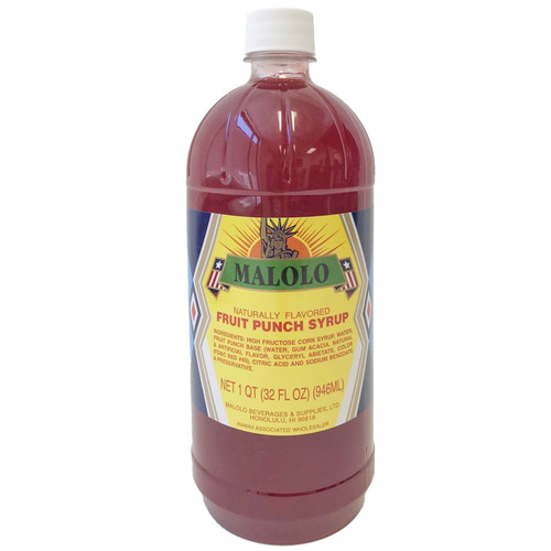 Malolo Fruit Punch Syrup 32 Fl Oz
