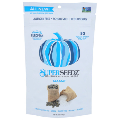 Superseedz No Shell Pumpkin Seeds, Sea Salt, 5 Oz.