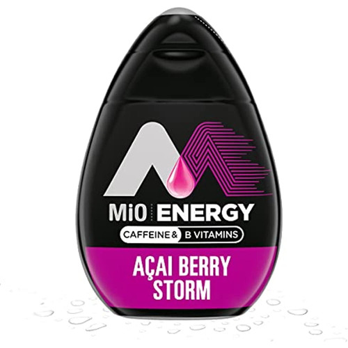 Mio Energy Acai Berry Storm Naturally Flavored With Other Natural Flavors Liquid Water Enhancer Drink Mix With Caffeine & B Vitamins With 2x More (3.24 Fl. Oz. Bottle)
