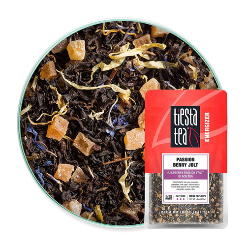Tiesta Tea Passion Berry Jolt, Raspberry Passion Fruit Loose Leaf Black Tea, 1.5 Oz