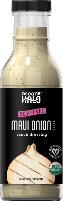 Ocean's Halo Maui Onion Ranch-style Dressing & Marinade - Organic, Vegan, Soy-free, 12 Oz, (2 Pack)