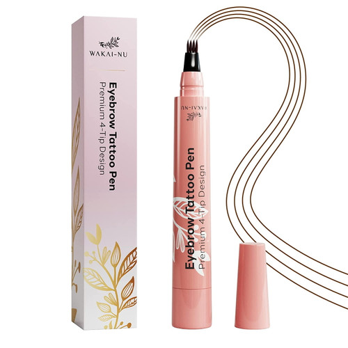 Eyebrow Pen - Eyebrow Tattoo Liquid Makeup Kit With Micro Tip Applicator - Waterproof Smudge Proof Long Last Eye Brow Pencil Tint Mascara (light Brown)