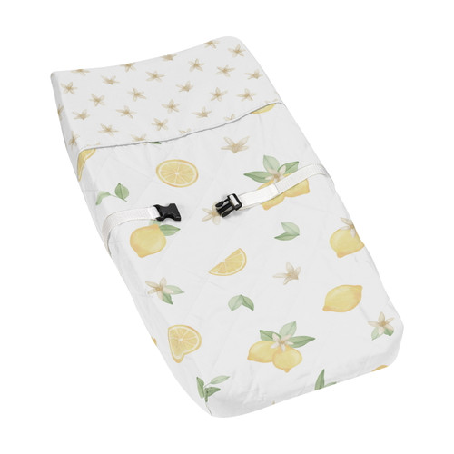 Lemon Floral Changing Pad Cover By Sweet Jojo Designs