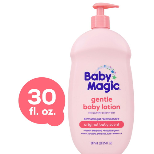 Baby Magic Gentle Baby Lotion, Original Baby Scent, Hypoallergenic, 30 Oz.