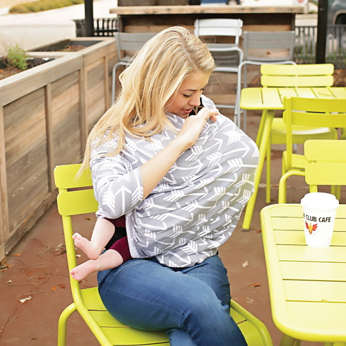 Baby Car Seat & Nursing Cover 6 In 1 Multi-use Infant Carseat Canopy Covers Shopping Cart Scarf
