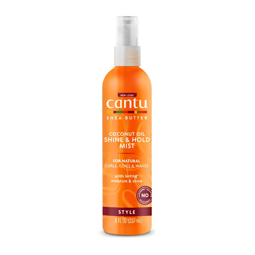 Cantu Coconut Oil Shine & Hold Mist With Shea Butter, 8 Fl Oz