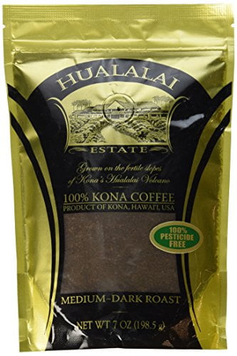 Hualalai Estate- 100% Premium Kona Coffee - Medium-dark Roast 7oz (ground)