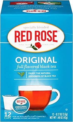 Red Rose Original Black Tea Single Serve Cups (keurig Compatible) - 12 Count