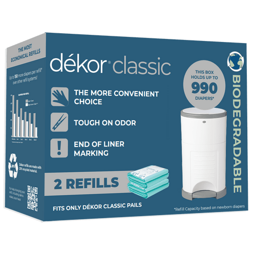 Dekor Classic Diaper Pail Biodegradable Refills | 2 Count