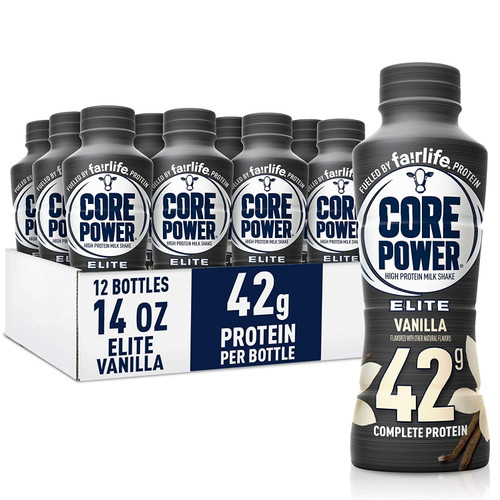 Fairlife Core Power Elite High Protein Shake (42g), Vanilla, Ready To Drink For Workout Recovery, 14 Fl Oz Bottles (12 Pack)